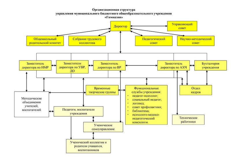 Структура управления образовательной организацией.